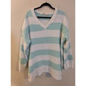 Soft Surroundings Sz XL Oversized Sweater V-Neck‎ Long Sleeve Poly Blend So Soft